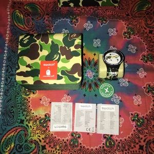 Bape X Swatch Big Bold The World Edition